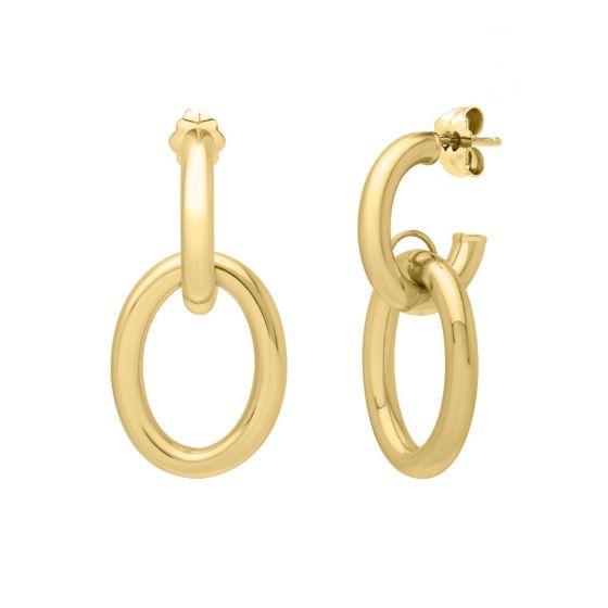 14K Interlocking Link Earrings