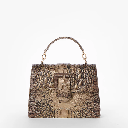 Brahmin Melbourne Collection Small Hallie Satchel, Brindle