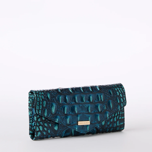 Brahmin Melbourne Collection Veronica Wallet, Blue Patina