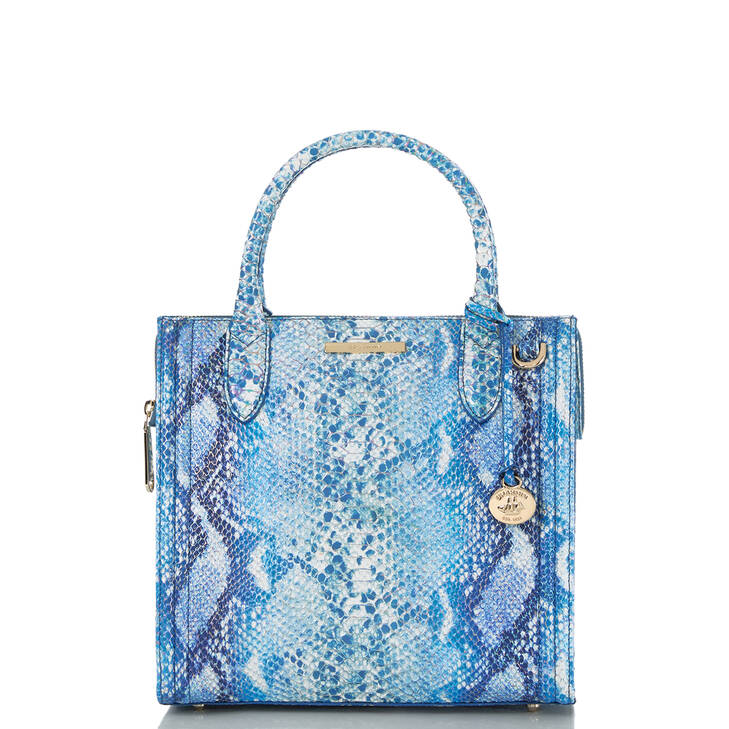 Brahmin Exotic Collection Small Caroline Satchel, Joyful Oceangrove