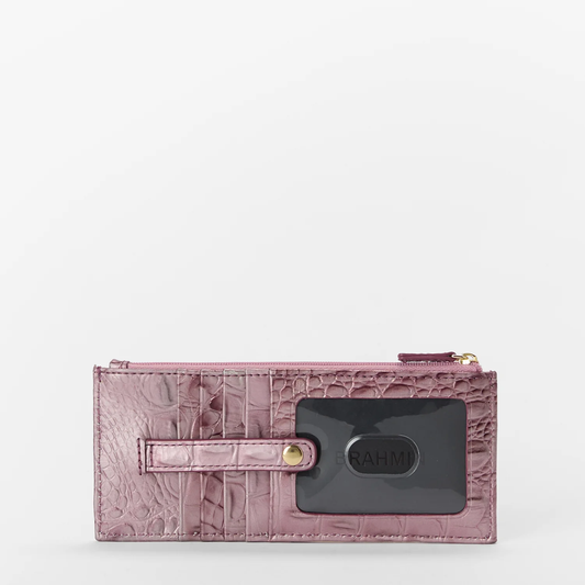 Brahmin Melbourne Collection Credit Card Wallet, Mellow Rose