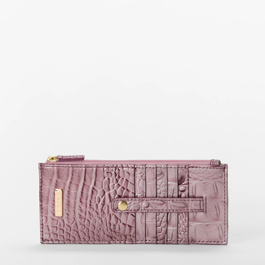 Brahmin Melbourne Collection Credit Card Wallet, Mellow Rose