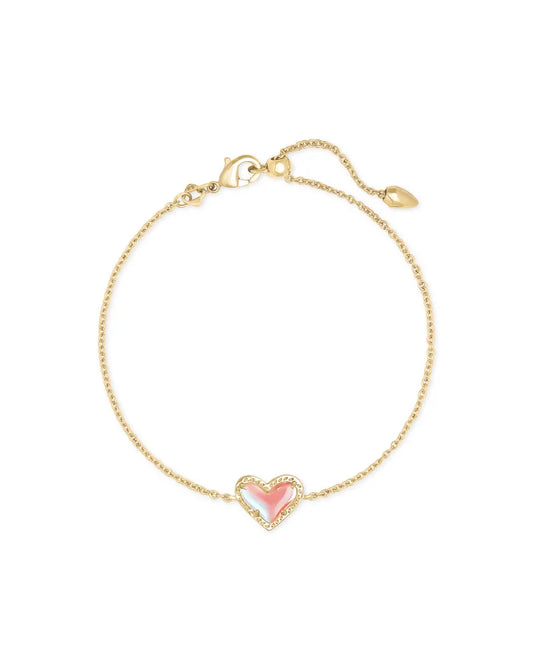 Kendra Scott Ari Heart Pendant Bracelet, Dichroic Glass