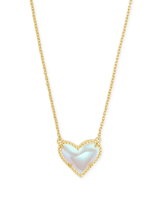 Kendra Scott Ari Heart Pendant Necklace, Dichroic Glass