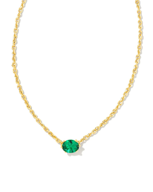 Kendra Scott Cailin Pendant, Green Crystal