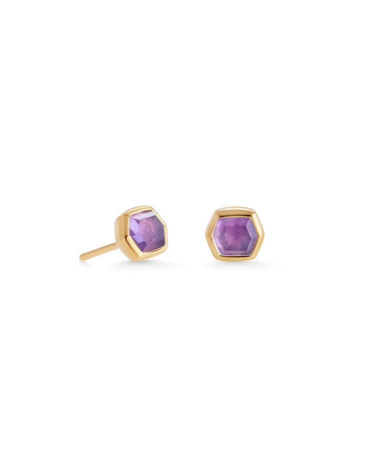 Kendra Scott Davie Stud Earrings, Amethyst