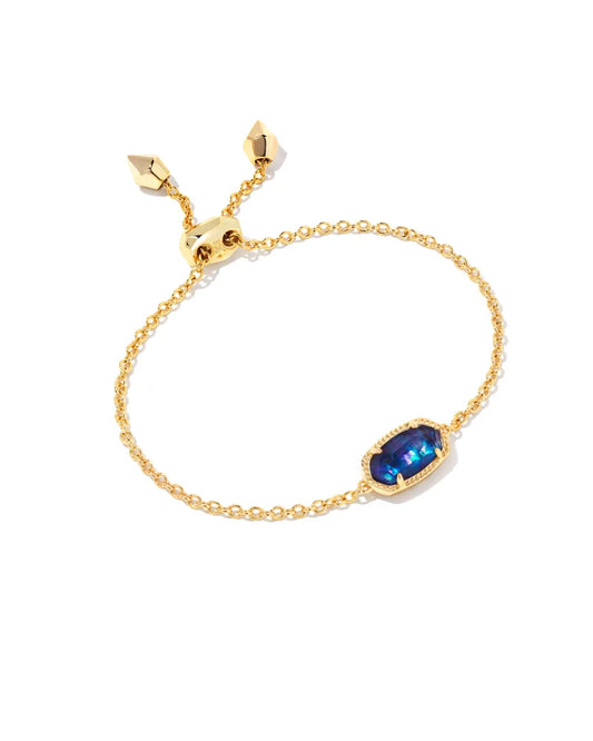 Kendra Scott Elaina Adjustable Link Bracelet, Navy Abalone