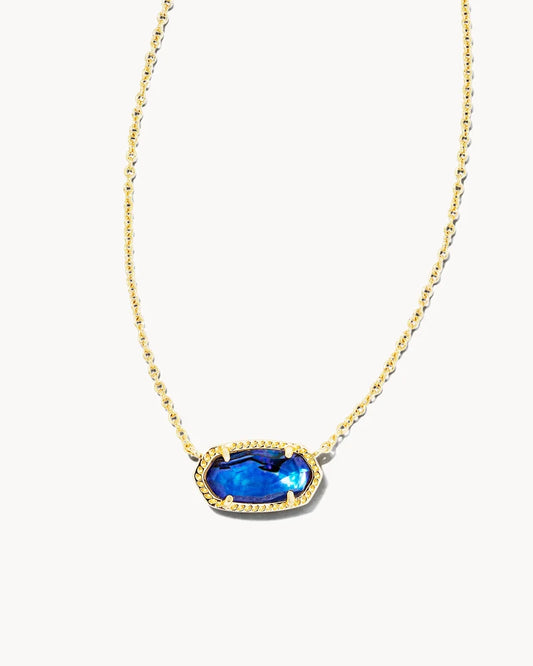 Kendra Scott Elisa Gold Pendant Necklace, Navy Abalone